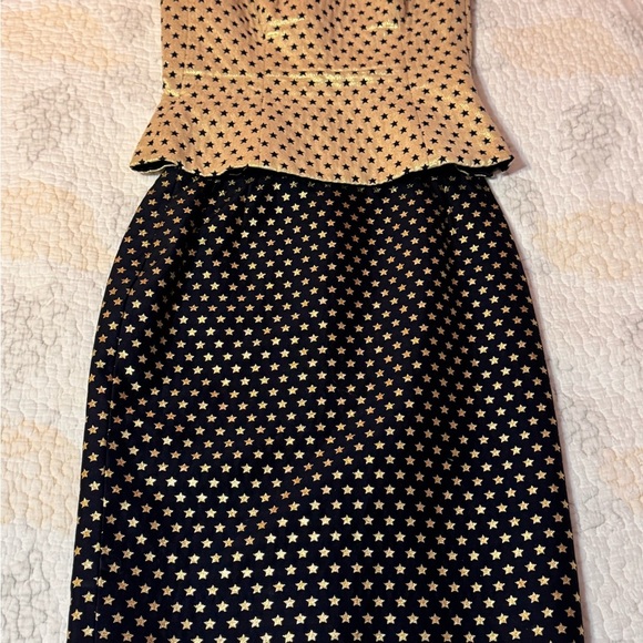 Escada Gold and Black Star Pattern Dress - Picture 12 of 17